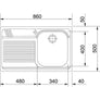 Napoleon - Lavabo ad incasso Armonia AMX 611-L Inox satinato