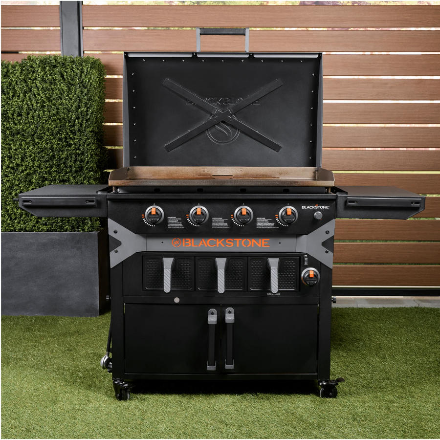 Blackstone Original 36'' Piastra 4 fuochi a gas con friggitrici ad aria