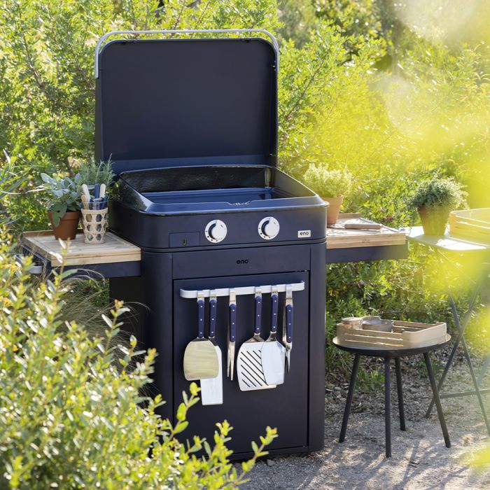 Combo ENOSIGN 65 Blue Navy - Plancha Gas con carrello