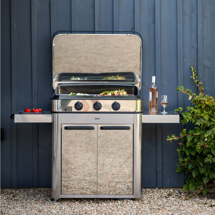 Combo ENOSIGN 80 Inox - Plancha Gas con carrello