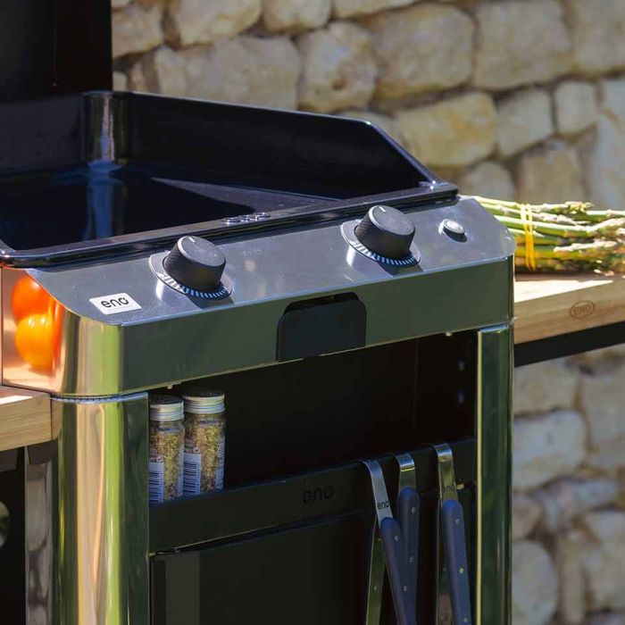Combo FUSION 60 Inox - Plancha Gas con carrello