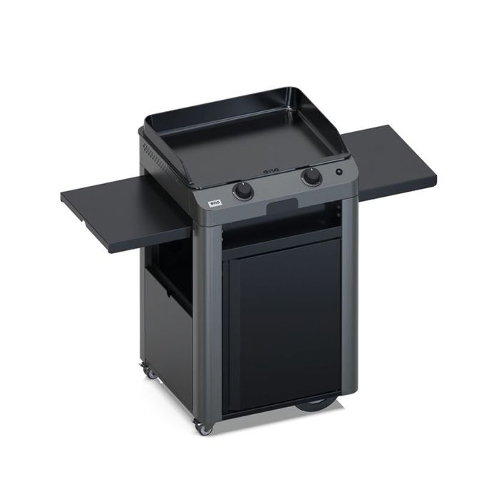 Combo FUSION 60 Grigio Scuro - Plancha Gas con carrello