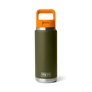 YETI Borraccia 26 oz - Colour Straw Bottle Olive/King Crab Orange