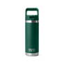 YETI Borraccia 18 oz - 532 ml Straw Cup Black Forest Green
